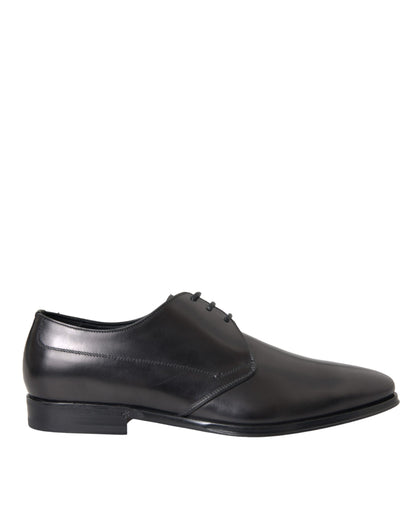 Dolce &amp; Gabbana – Derby-Schuhe aus schwarzem Leder für formelle Anlässe
