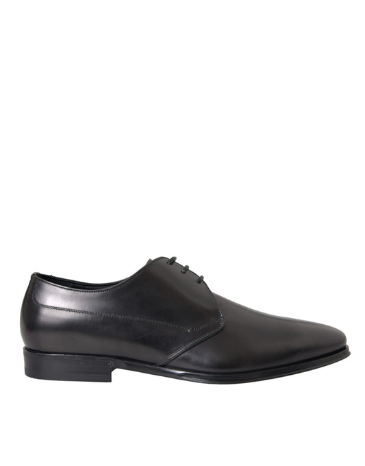 Dolce &amp; Gabbana – Derby-Schuhe aus schwarzem Leder für formelle Anlässe