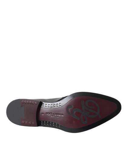 Dolce &amp; Gabbana – Derby-Schuhe aus schwarzem Leder für formelle Anlässe