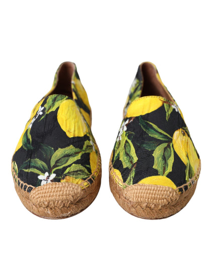 Dolce &amp; Gabbana – Mehrfarbige Zitronen-Espadrilles zum Hineinschlüpfen