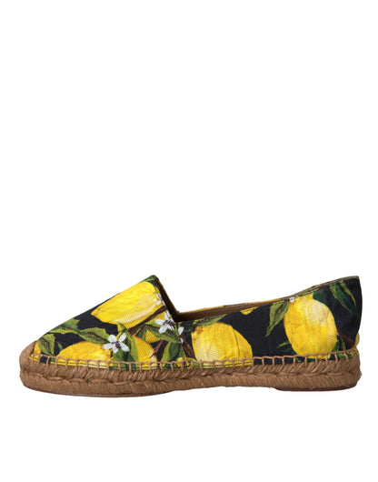 Dolce &amp; Gabbana – Mehrfarbige Zitronen-Espadrilles zum Hineinschlüpfen