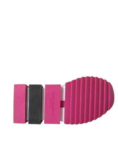 Dolce &amp; Gabbana Pink Sorrento Kristalle Sneakers Schuhe