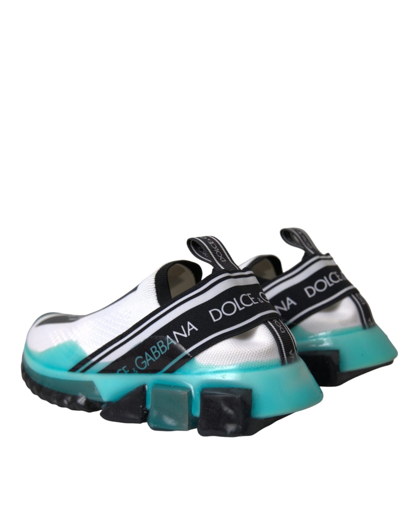 Dolce &amp; Gabbana Schwarz Weiß Blau Slip On Sorrento Sneakers Schuhe