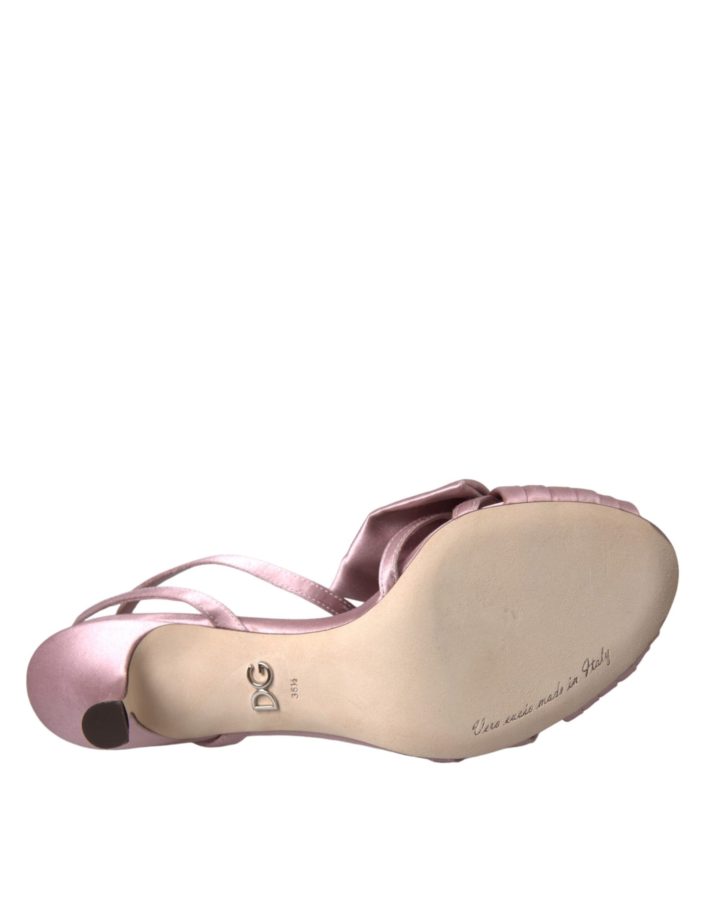 Dolce &amp; Gabbana Pink Keira Crystal Heels Sandalen Schuhe