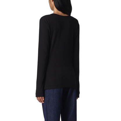 Love Moschino – Baumwoll-T-Shirt mit Strass-Herzen