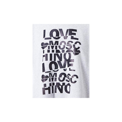 Love Moschino Graues Baumwoll-Sweatshirt für Damen