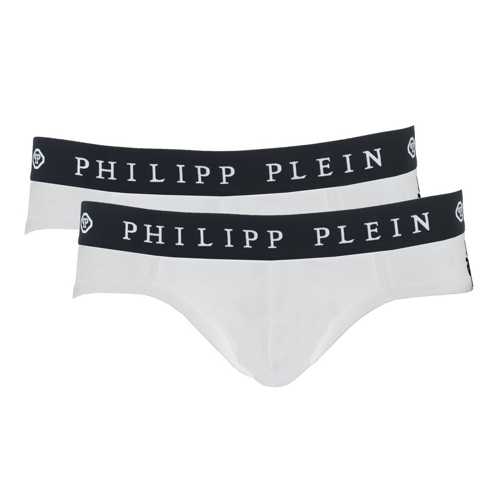 Philipp Plein Weiße Herren-Boxershorts aus Baumwolle