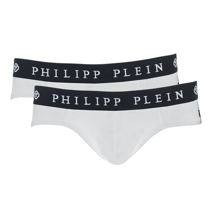 Philipp Plein Weiße Herren-Boxershorts aus Baumwolle