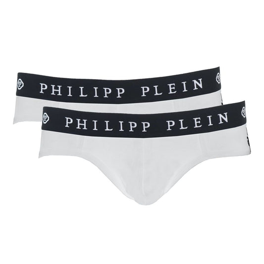 Philipp Plein Weiße Herren-Boxershorts aus Baumwolle