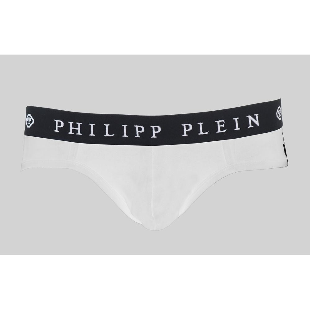 Philipp Plein Weiße Herren-Boxershorts aus Baumwolle