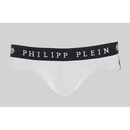 Philipp Plein Weiße Herren-Boxershorts aus Baumwolle