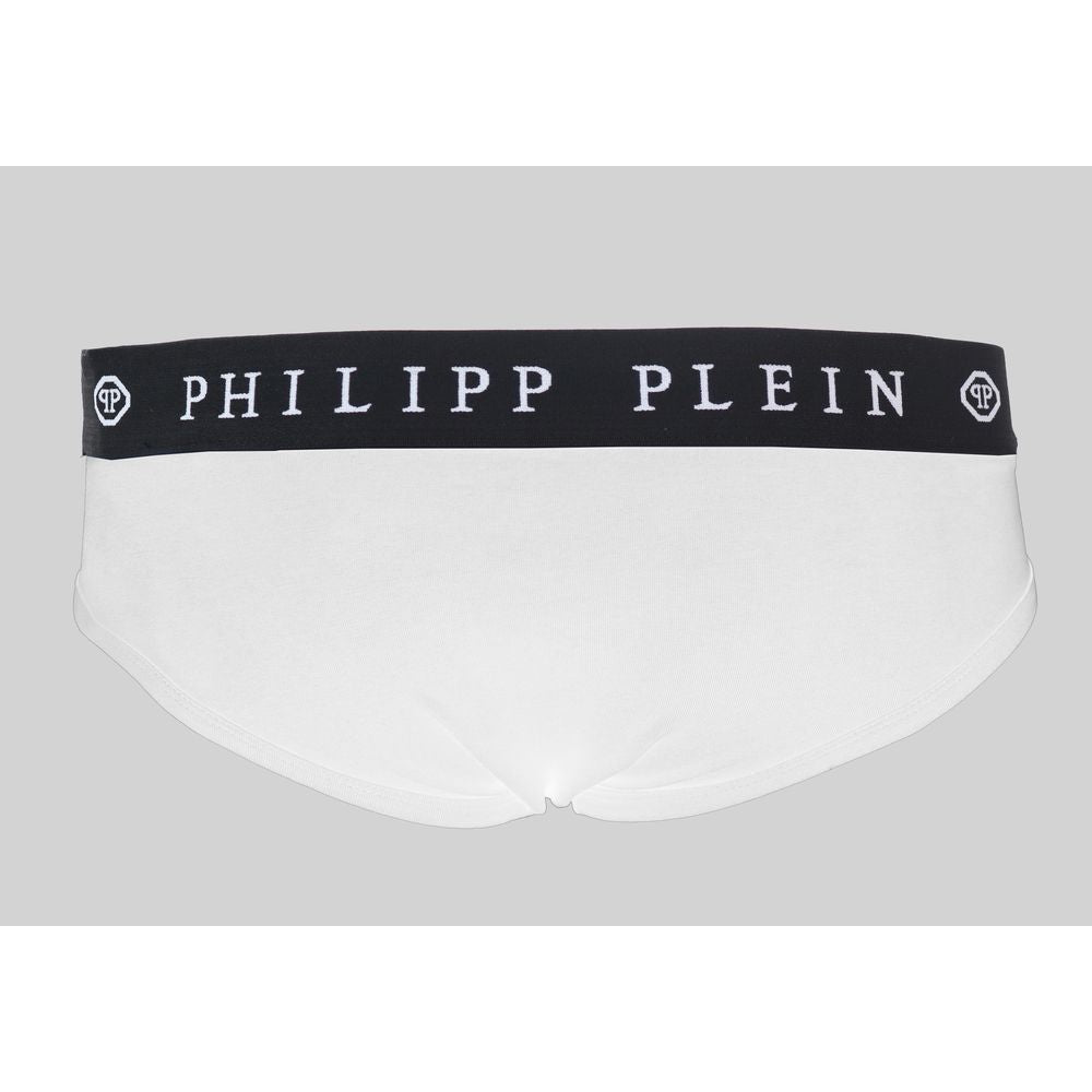 Philipp Plein Weiße Herren-Boxershorts aus Baumwolle