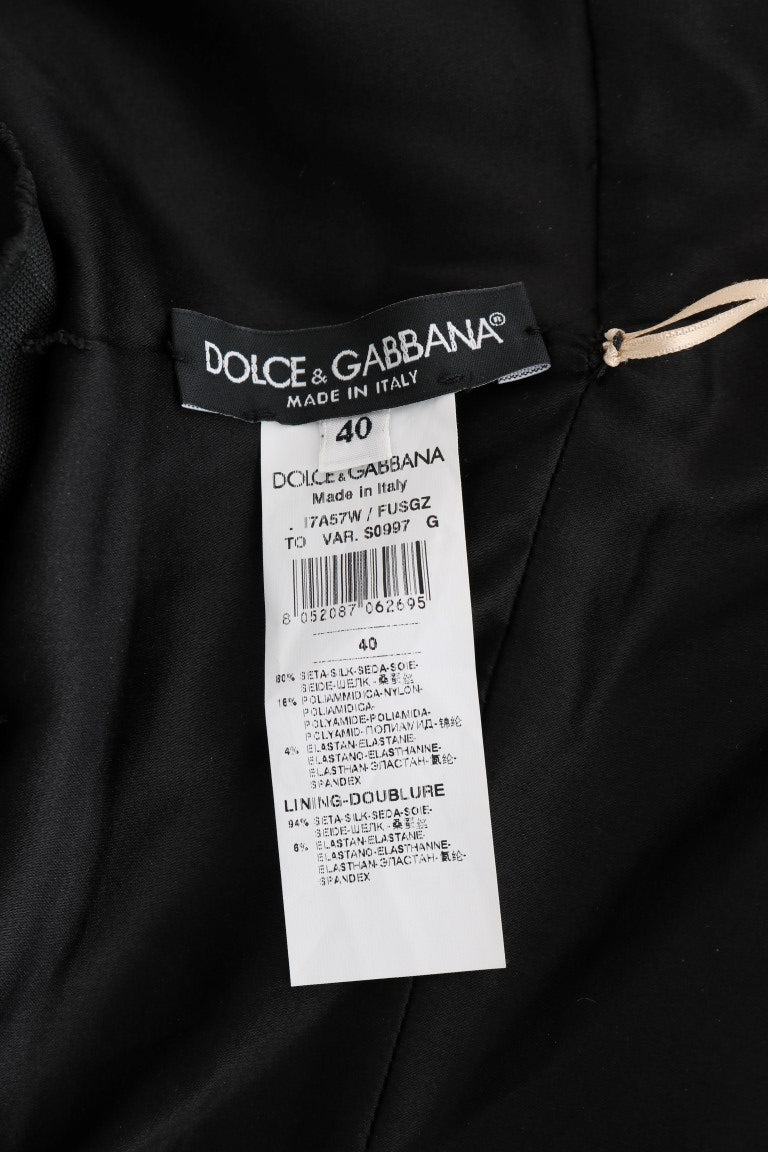 Dolce &amp; Gabbana – Body aus goldener Seide und Stretch