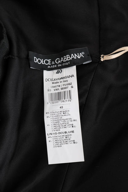 Dolce &amp; Gabbana – Body aus goldener Seide und Stretch