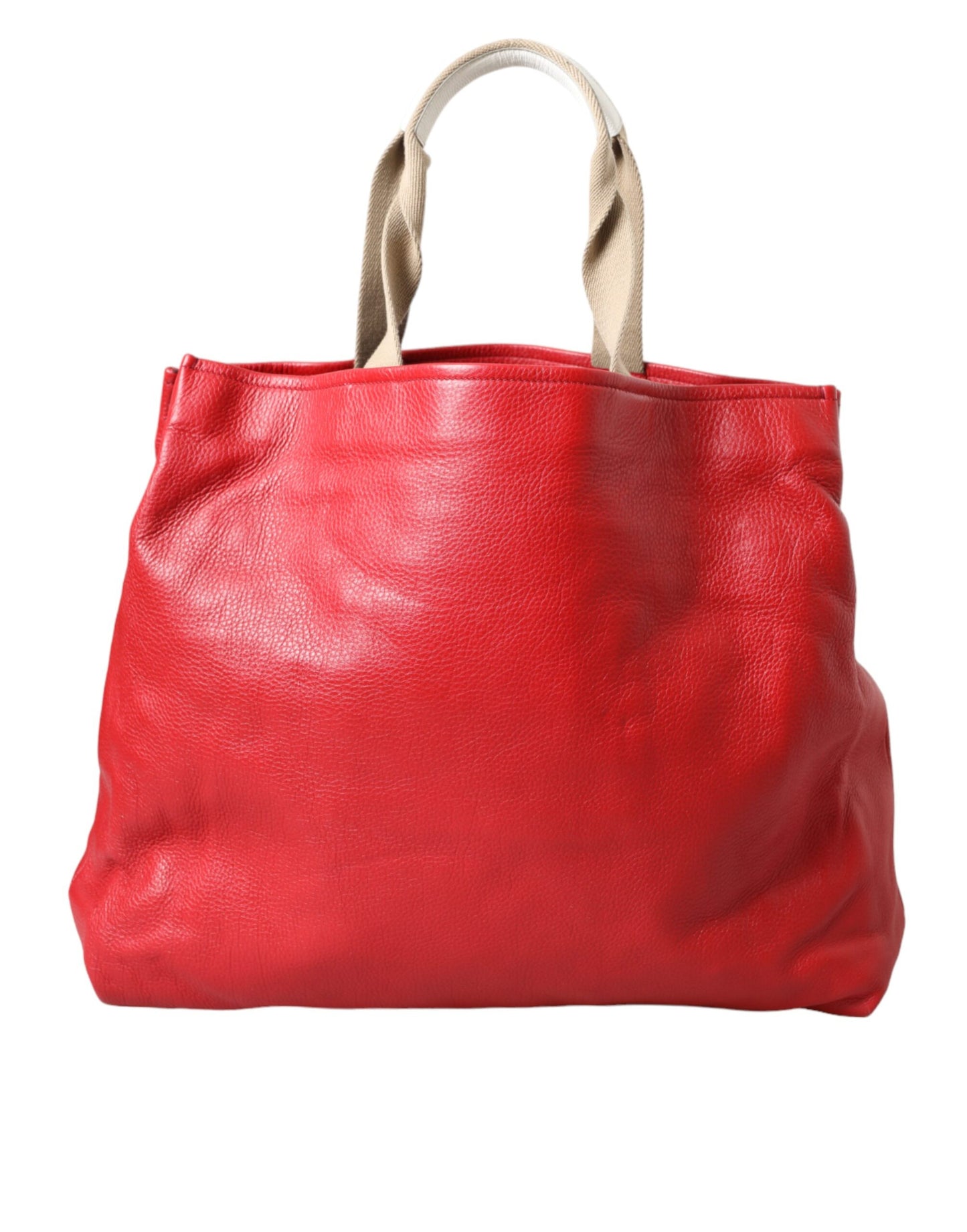 Dolce &amp; Gabbana Einkaufstasche aus rotem Leder mit #DGFamily-Patch