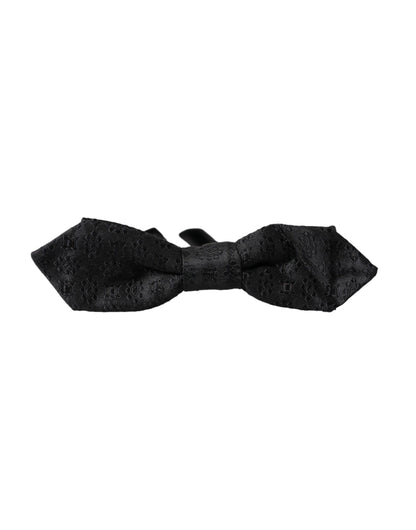 Dolce &amp; Gabbana Schwarze Seidenfliege mit verstellbarem Halsausschnitt
