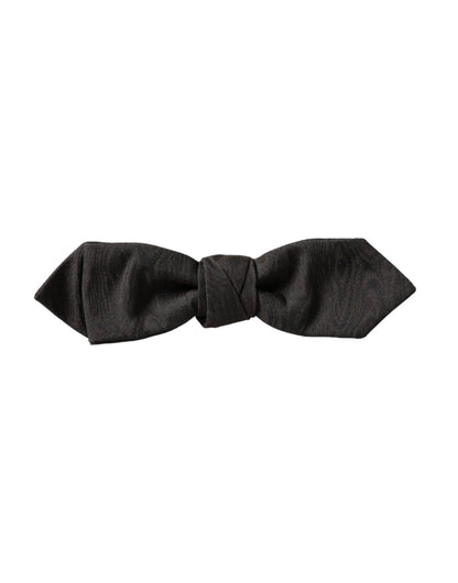 Dolce &amp; Gabbana Herrenfliege mit verstellbarem Halsausschnitt, schwarze Seide