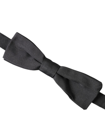 Dolce &amp; Gabbana Herrenfliege mit verstellbarem Halsausschnitt, schwarze Seide