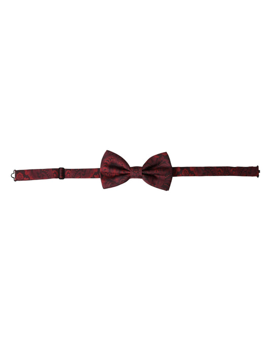 Dolce &amp; Gabbana Rote Seidenfliege mit Blumenmuster und verstellbarem Halsausschnitt für Herren