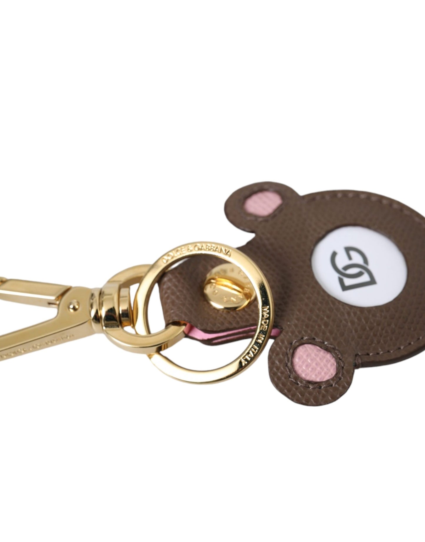 Dolce &amp; Gabbana Multicolor Dauphine Calfskin DG Logo Keyring Keychain