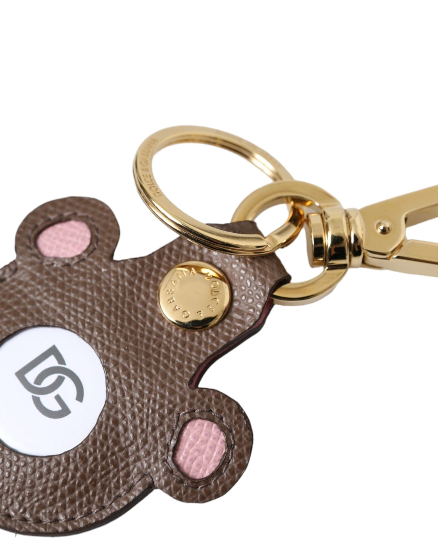 Dolce &amp; Gabbana Multicolor Dauphine Calfskin DG Logo Keyring Keychain