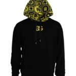 Dolce &amp; Gabbana – Schwarzes Baumwoll-Kapuzensweatshirt mit Logo