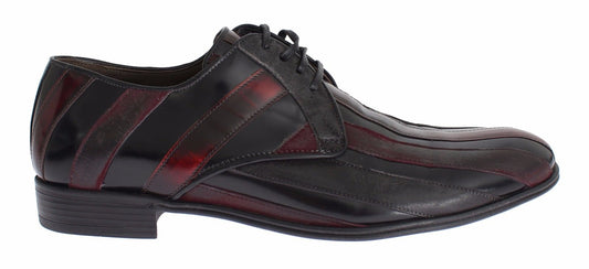 Dolce &amp; Gabbana – Formelle Lederschuhe in Schwarz und Bordeaux