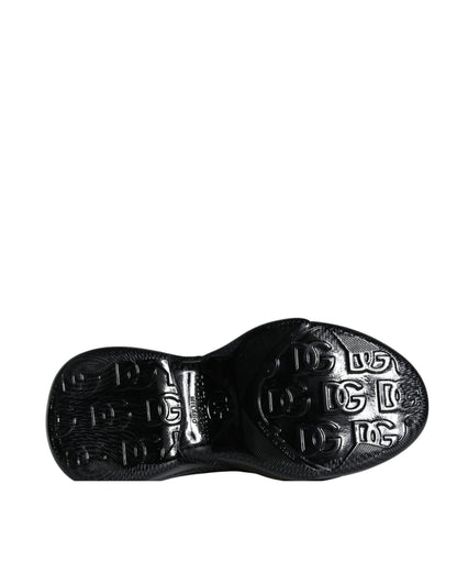Dolce &amp; Gabbana – Toy – Niedrige Sneakers aus schwarzem, foliertem Gummi für Herren