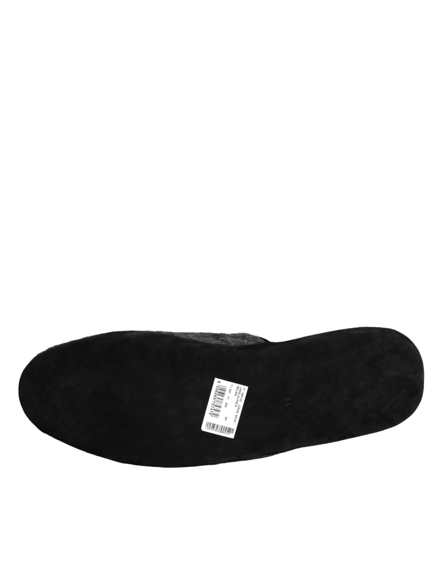 Dolce &amp; Gabbana – Schwarze Slipper aus Kunstpelz