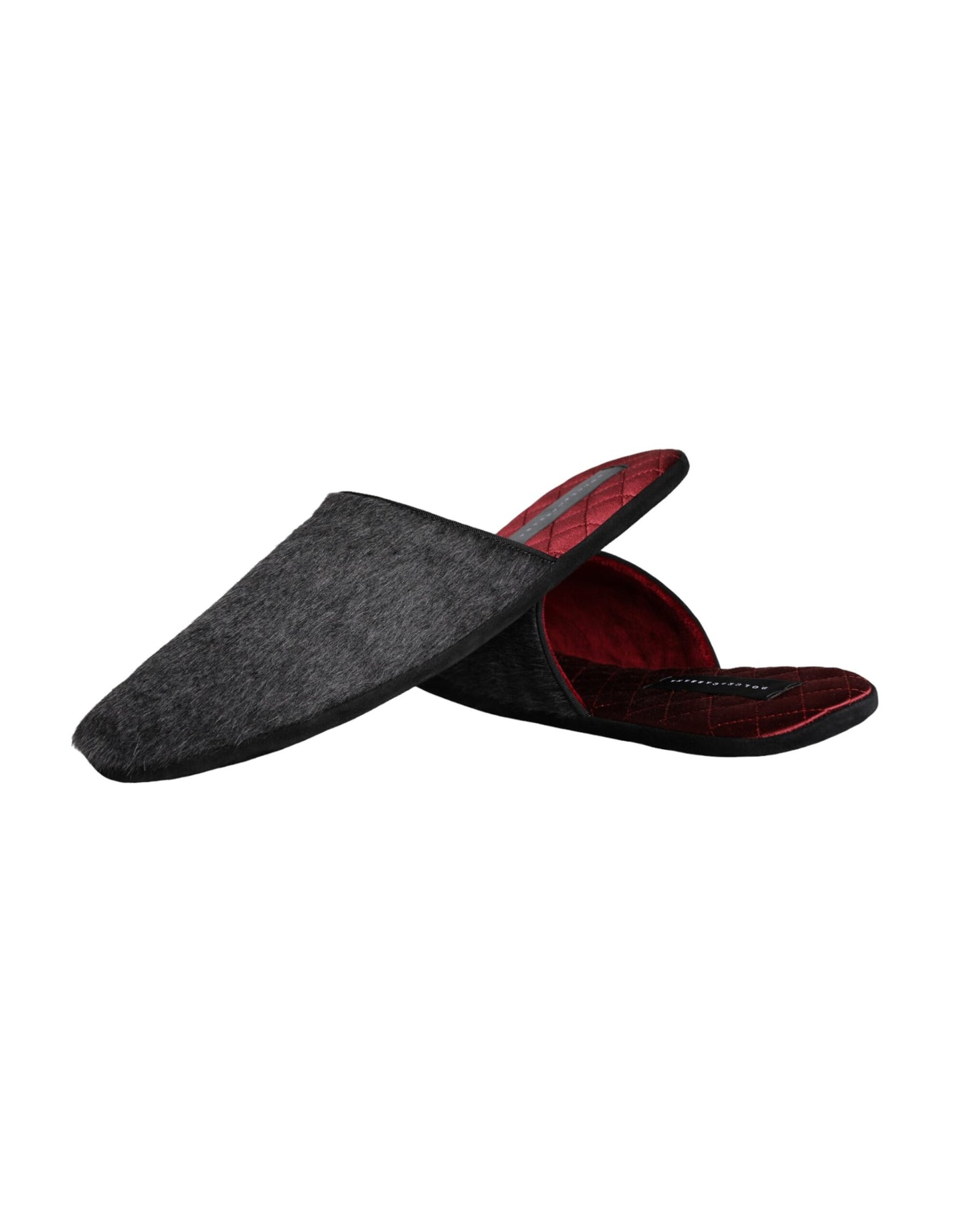 Dolce &amp; Gabbana – Schwarze Slipper aus Kunstpelz