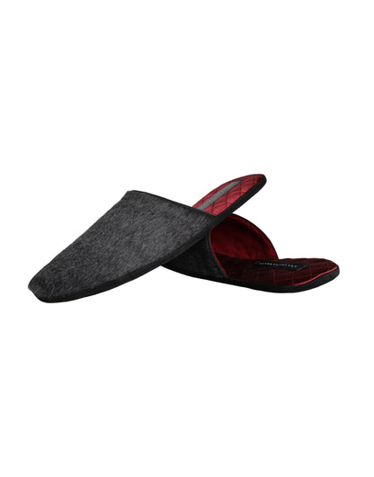 Dolce &amp; Gabbana – Schwarze Slipper aus Kunstpelz