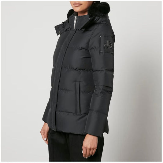Moose Knuckles – Schwarze Polyesterjacke und -mantel