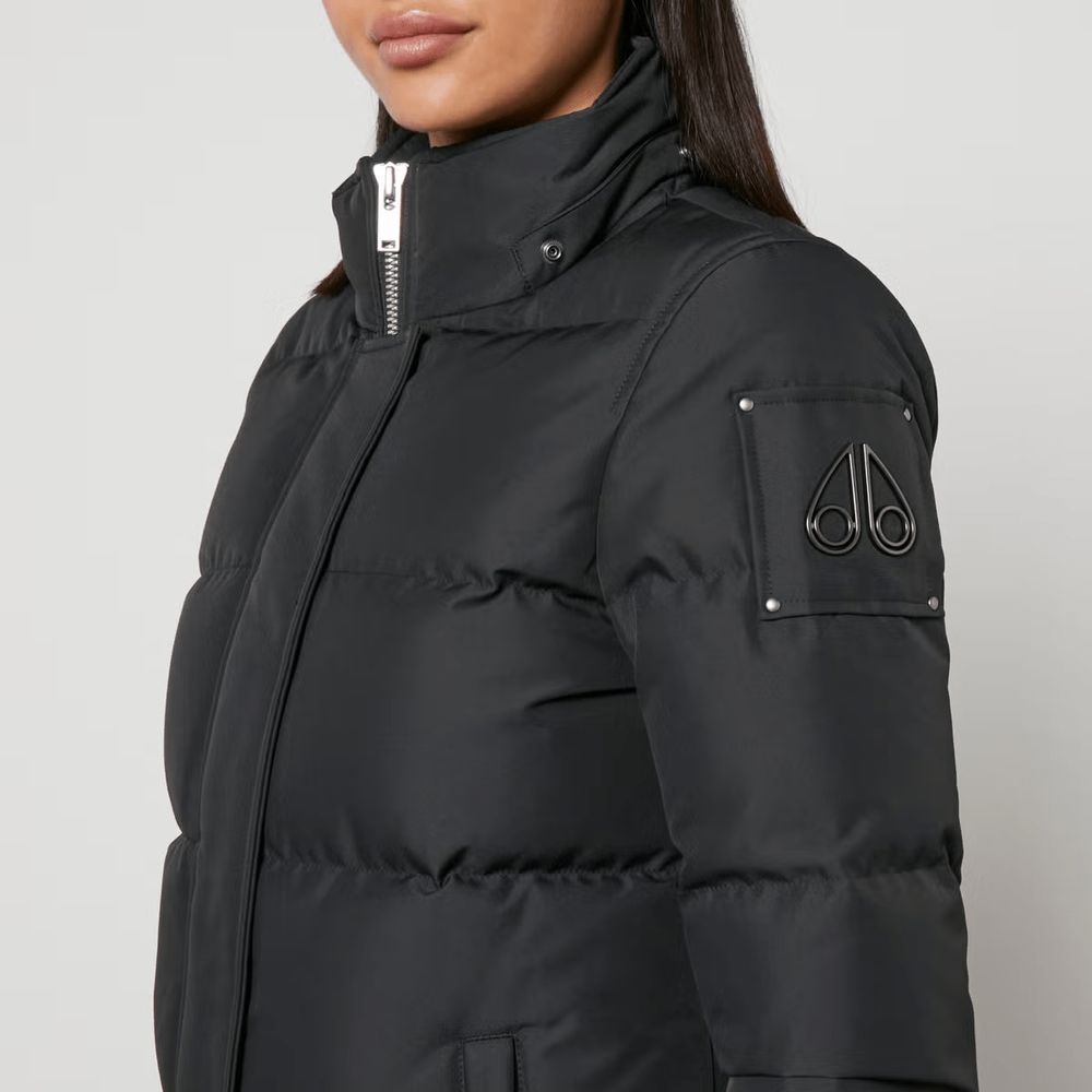 Moose Knuckles – Schwarze Polyesterjacke und -mantel