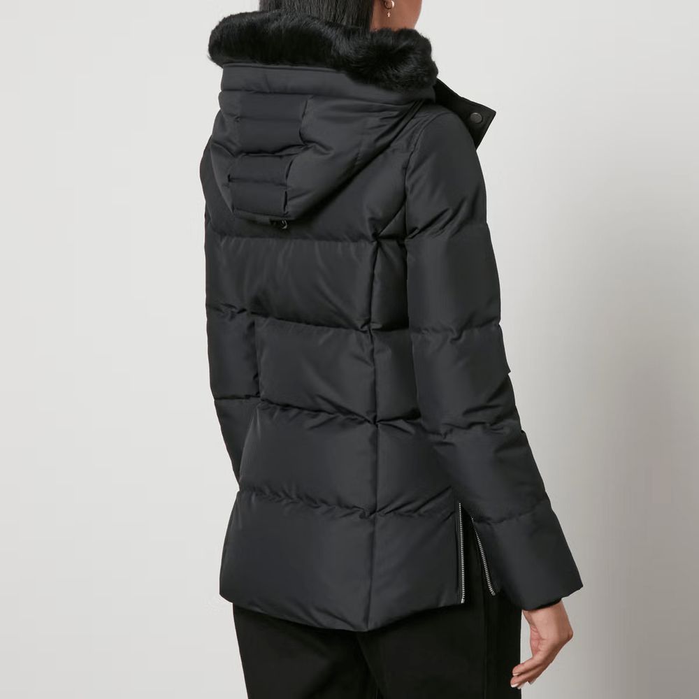 Moose Knuckles – Schwarze Polyesterjacke und -mantel