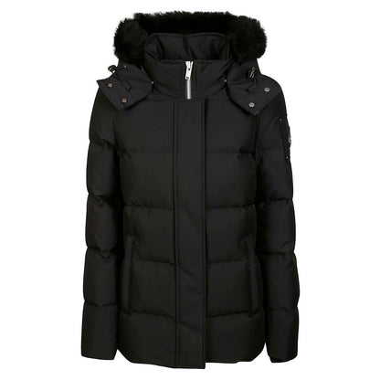 Moose Knuckles – Schwarze Polyesterjacke und -mantel