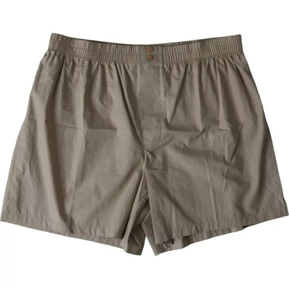 Dolce &amp; Gabbana – Boxershorts aus brauner Baumwolle in regulärer Passform
