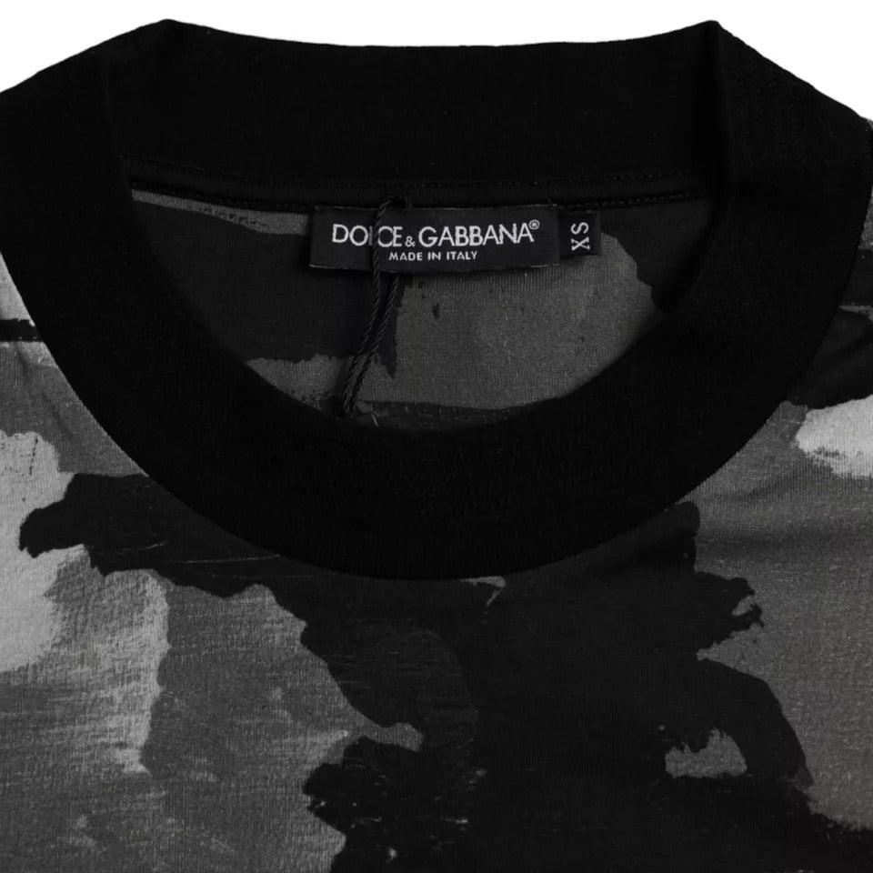 Dolce &amp; Gabbana Multicolor Camouflage Cotton Crewneck T-shirt