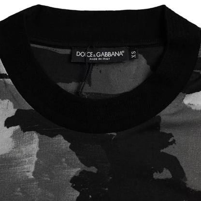 Dolce &amp; Gabbana Multicolor Camouflage Cotton Crewneck T-shirt