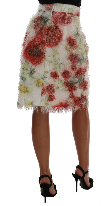 Dolce &amp; Gabbana – Gerader Bleistiftrock mit Blumenmuster