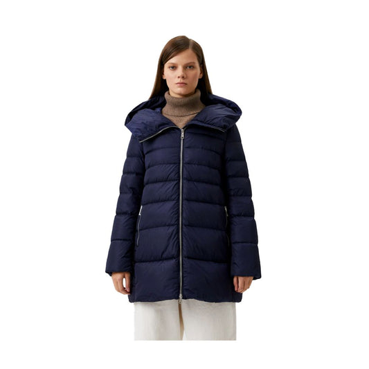 Blaue Nylon-Damenjacke hinzufügen