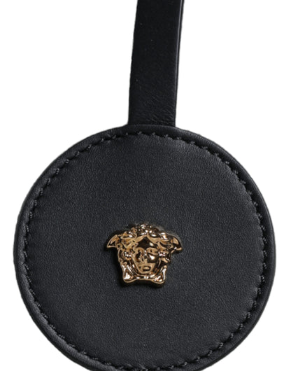 Versace – Weiße Umhängetasche aus Canvas und Leder mit Logo am oberen Griff