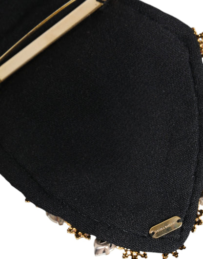 Dolce &amp; Gabbana – Brosche „Heiliges Herz“ aus goldfarbenem Messing mit Kristallverzierung