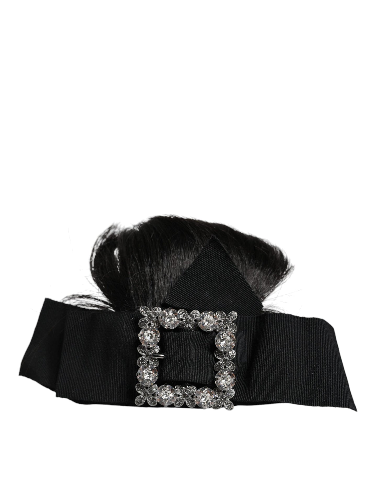 Dolce &amp; Gabbana Schwarzes Haar Parrucchiera Kristall Stirnband Diadem