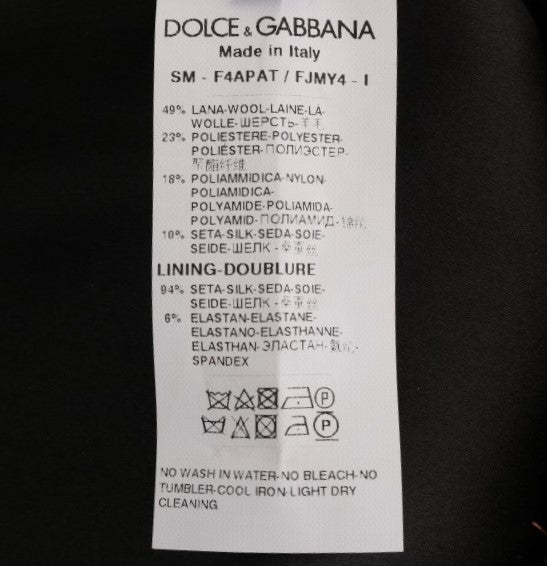 Dolce &amp; Gabbana Goldschwarzer kurzer Minirock