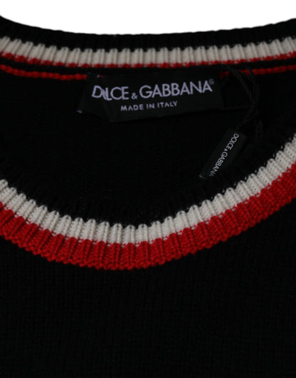 Dolce &amp; Gabbana – Pullover „Pig of the Year“ aus schwarzem Kaschmir