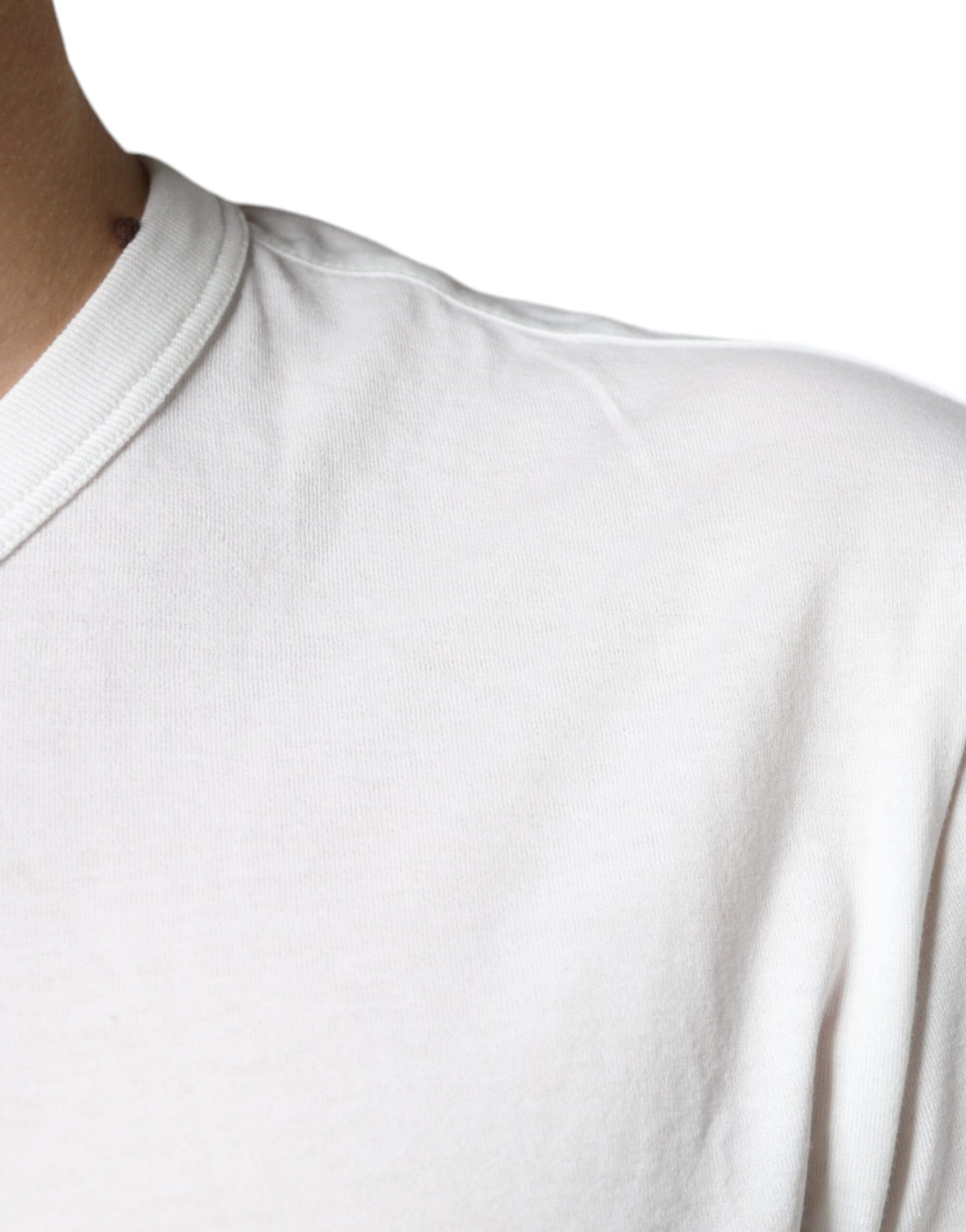 Dolce &amp; Gabbana White Cotton DG Logo Print T-shirt