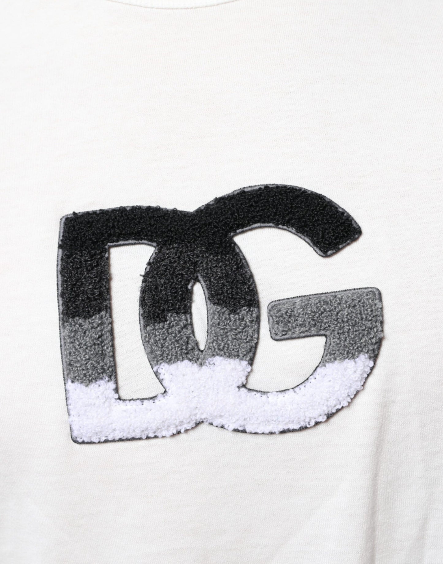 Dolce &amp; Gabbana White Cotton DG Logo Print T-shirt