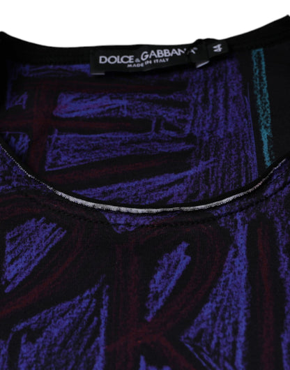 Dolce &amp; Gabbana Baumwoll-T-Shirt mit mehrfarbigem Grafikdruck