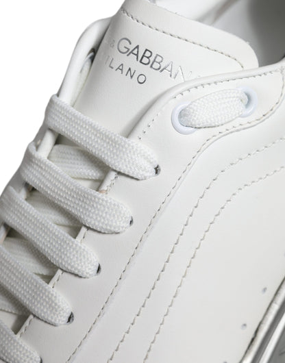 Dolce &amp; Gabbana Weiß Silber Daymaster Low Top Sneakers Schuhe