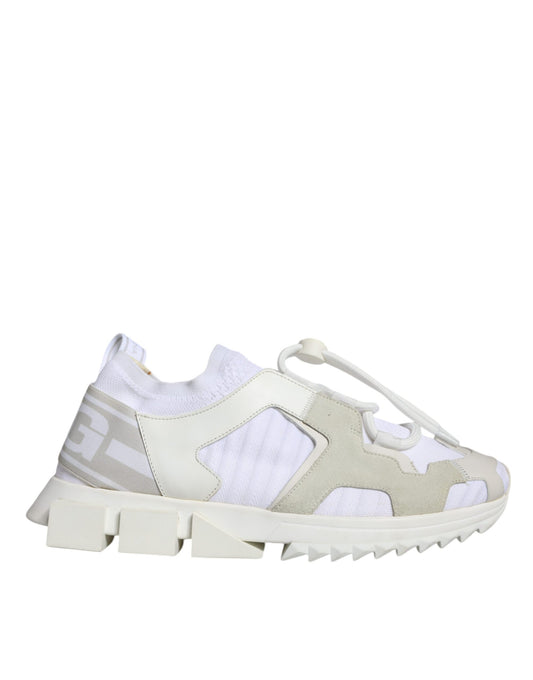Dolce &amp; Gabbana Sorrento Trekking-Sneakers aus weißem Mesh